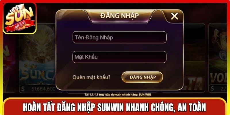 Hoàn tất đăng nhập Sunwin